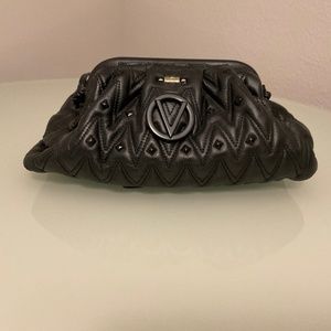 Valentino Anais Studded Leather Shoulder Bag Black